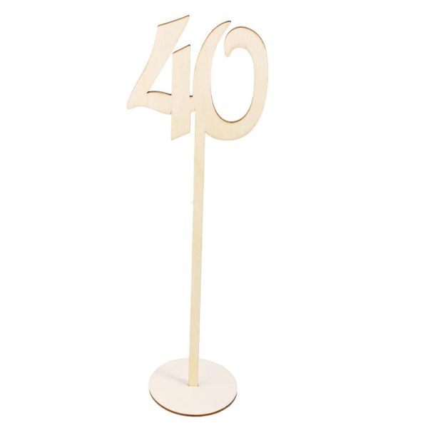 

50pcs 1-50 wooden table numbers with holder base for wedding birthday party home decoration