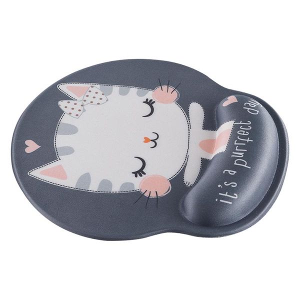 

mouse pads & wrist rests ergonomic pad with palm rest cute cat claw mause cartoon memory foam non-slip mice for deskgirl kids office