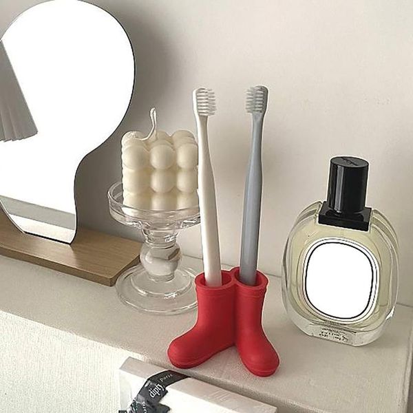 

3pcs toothbrush holder adorable stand organize creative funny holders 3 colors glowki pack rain boot