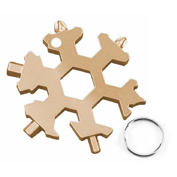 

hand tools 18 in 1 snowflake tool shape key-chain screwdriver multitool