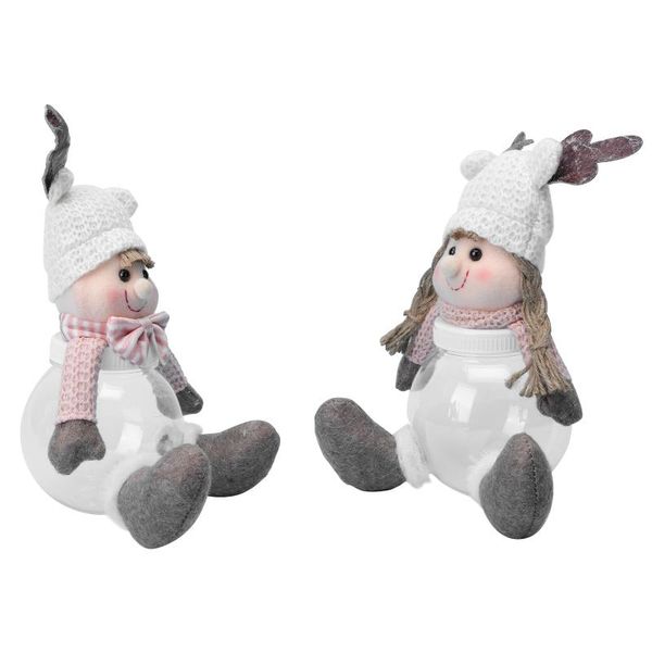 

christmas decorations 2pcs lovely decor candy jar container deskbox