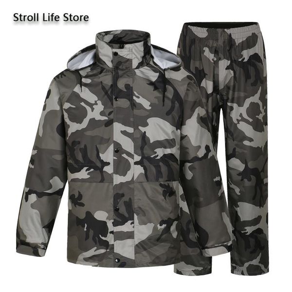 

raincoats camouflage adults motorcycle raincoat men waterproof suit for fishing male hiking capa de chuva gift