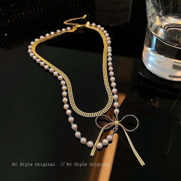 

chains baroque style irregular pearl chain necklace for women 2021 asymmetric geometric metal pendant necklaces fashion statement, Silver