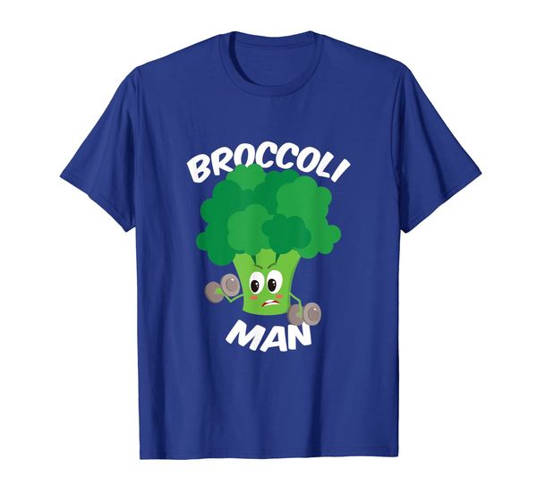 

broccoli man funny food love vegetables gift t-shirt, White;black
