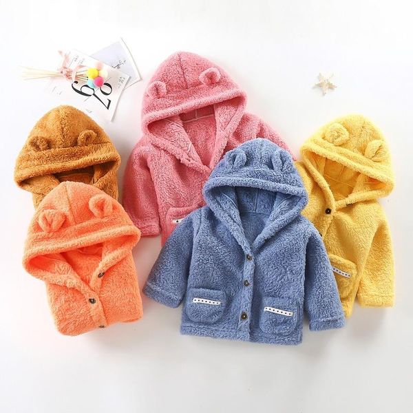 

jackets cute baby kids fur hooded coat girls winter jacket little warm clothes for 1-12 years old, Blue;gray