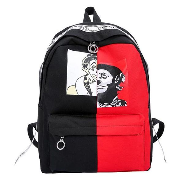 

backpack canvas hit color ladies stitching small fresh matching student