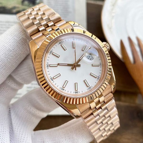 

classic mens watch 41mm 36mm automatic mechanical wristwatches waterproof business wristwatch montre de luxe watches for men gifts, Slivery;brown