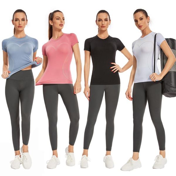 

est sport t-shirt women breathable short sleeve crop sportwear workout clothes running fitness shirt 4 colors yoga outfit