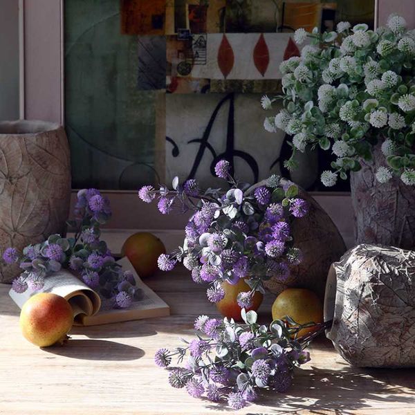 

decorative flowers & wreaths 1pc plastic fireball flower simulation bouquet living room decoration interior layout arrangement material