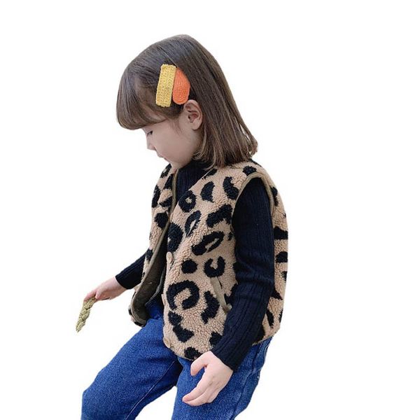 

waistcoat kids coat children winter warm vests girls clothes baby leopard-print armor denim dress horse clip suede jacket b9234, Camo