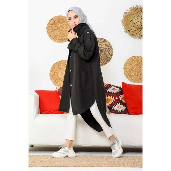 

ethnic clothing loose hijab trench with arms belt winter trend fashion %turkish product quality muslim sets tunic women abayas modes, Red