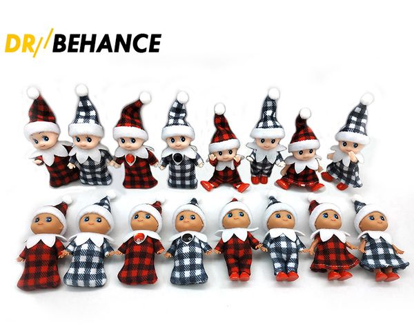

christmas plaid baby elf doll in plaids clothes with feet shoes babys elves dolls light skin dark skins toy