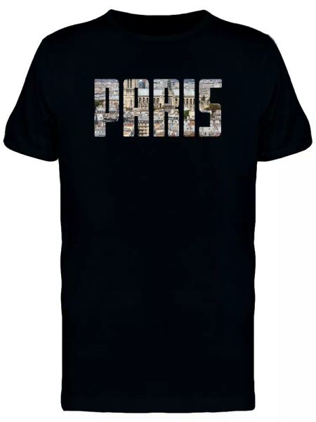 

Paris France Travel Lovers Quote Men's Tee -Image by Shutterstock, White;black