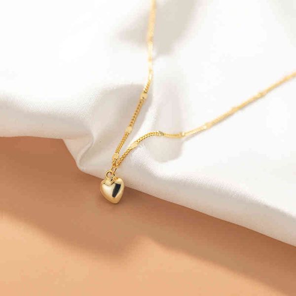 

authentic 925 sterling silver heart necklace for women luxury 2022 fashion wedding party gold jewelry wholesale bulk