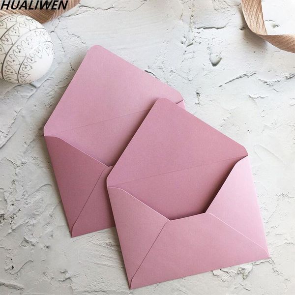 

10pcs/set naked bean pink business invitation wedding card invite envelopes 14cmx19cm gift wrap