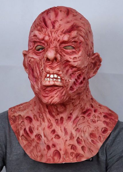 Freddy Krueger Maschere per feste di Halloween Horror Volto Maschera per uomo Donna Full Face Latex Mascherine Masque CY0178