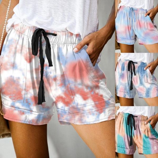 

women's shorts women short ladies summer casual camouflage tie dye print wide leg gym stretch sports pants for daily wear, White;black