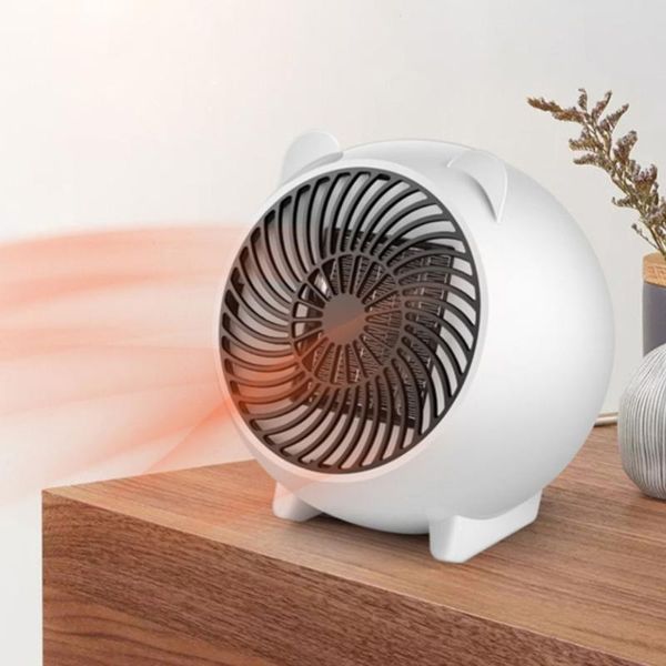 

cartoon heater small deskcute household electric white portable heating fan smart home control