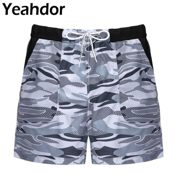 

mens swimsuit swimming bathing trunk swimwear short surf camo drawstring shorts with side pocket male workout beach men's, White;black