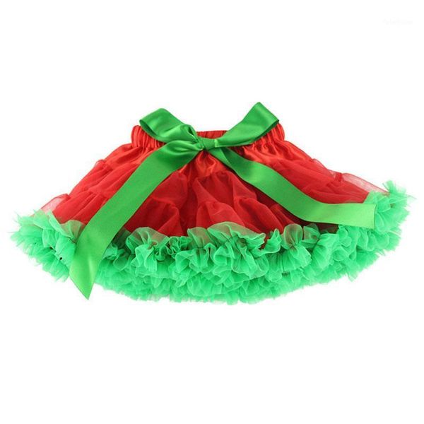 

skirts baby girls ruffles tutu skirt kids bows chiffon layer fluffy pettiskirts children's stage dance ballet for little1, Blue