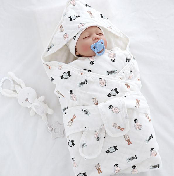 O mais recente cobertor de 90x90cm, material de algodão, bebê swaddling colcha, muitos estilos para escolher, personalização de suporte