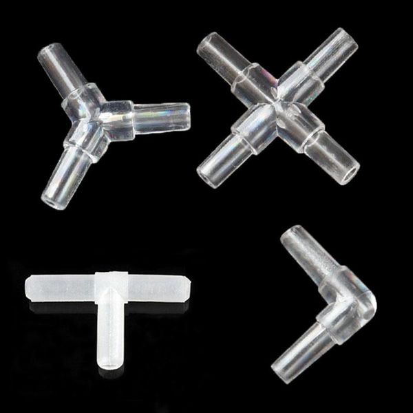 

air pumps & accessories 10pcs/lot 4mm 2/3/4 ways aquarium fish tank pump connector t shaped control valve pipe tube