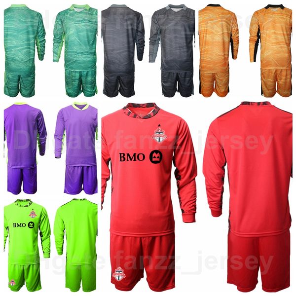 

men toronto fc goalkeeper long sleeve 25 alex bono gk jersey set soccer 16 quentin westberg goalie team color red green black orange yellow