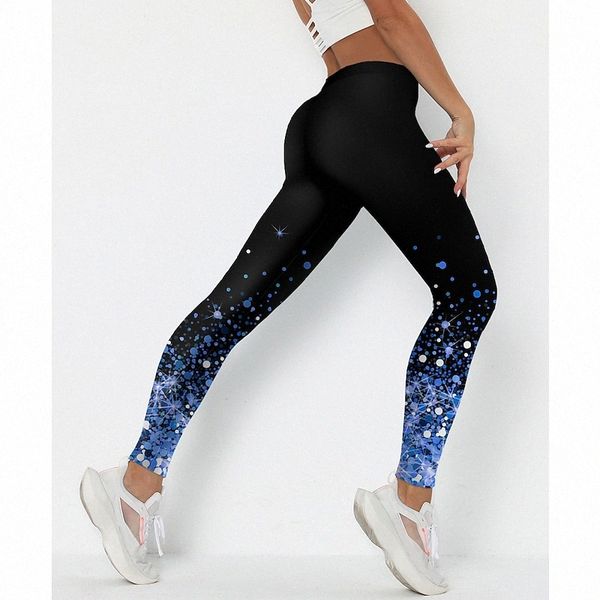 

women's sporty fashion leggings sporty elastic waist print ankle-length pants leisure sports weekend stretchy abstract graphic prints c, Black