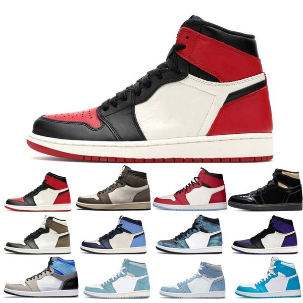 

2022l jumpman 1s basketball shoes men's turbo green hyper royal unc dark mocha tie dye court purple bred cactus jack chicago obsidian s