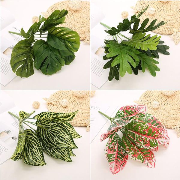 

decorative flowers & wreaths artificial shrubs creative plant ferns simulation plastic flower fern wall material accessories
