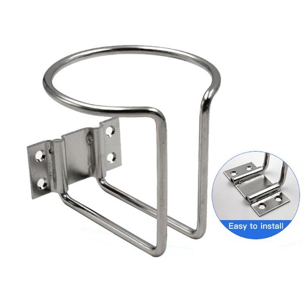 

parts stainless steel drink bottle can cup holder boat marine yacht truck caravan camper van ring motorbike rack vehicle coasters