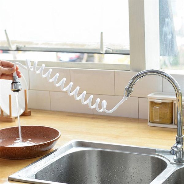 

kitchen faucets extended sprayer sink tap diffuser rotatable filter long hose flexible faucet nozzle shower bath devices