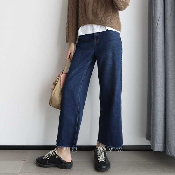 

solid casual loose trousers elegant office lady korean fashion pantalones women spring vintage wide leg pants 13a258 210525, Blue