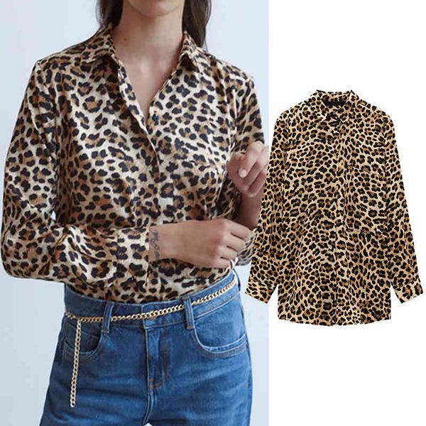 

legging leopard fashion women's blouses long chiffon collar loose work shirt, Black