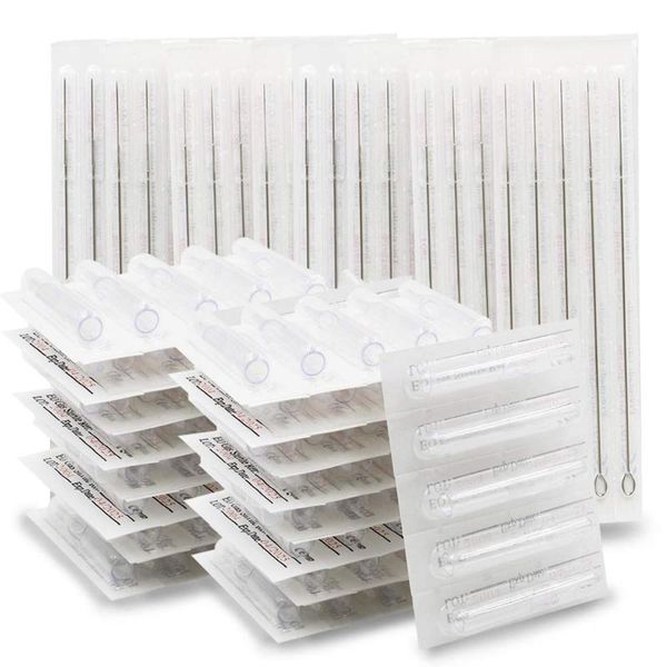 

tattoo needles 100pcs 7rl 9rl 11rl size and 3/5/7/9/11rt disposable tips kit