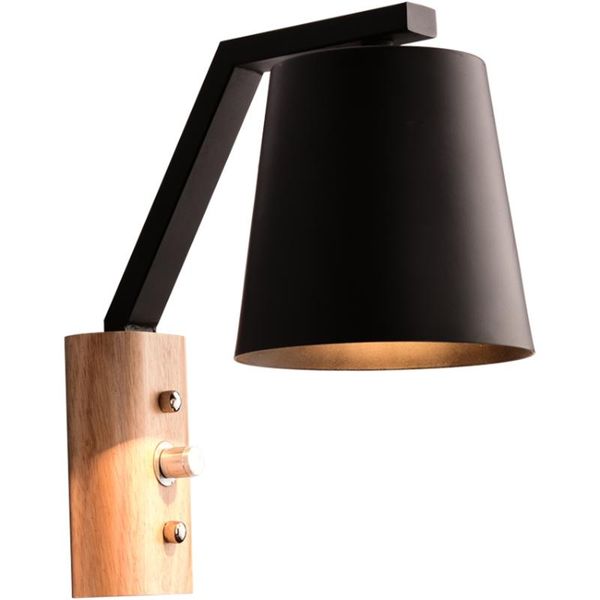 

wall lamp nordic bedroom wooden lamps modern study desk metal sconces lights living room aisle bathroom deco mirror lighting