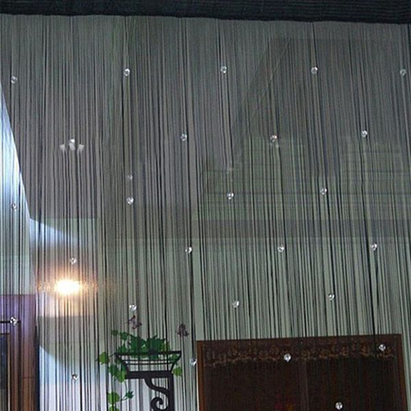 

string curtain for bedroom living room 1m*2m fringe crystal beads tassel door window & drapes