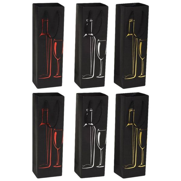 

storage bags 6pcs thickened red portable creative gift paper tote