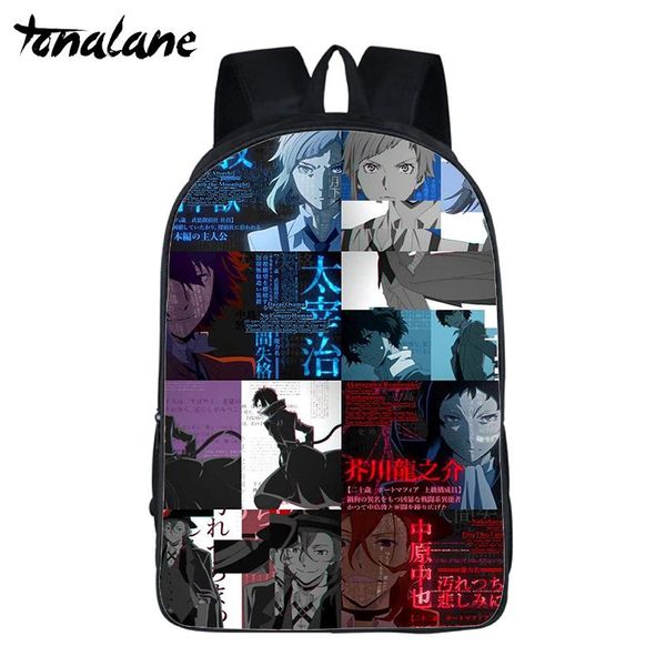 

backpack bungou stray dogs atsushi dazai chuya children school bags lapfor teenage girls boys casual travel