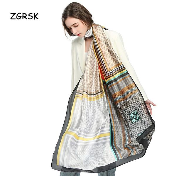 

scarves fashion floral sun protection women breathable ladies silk scarf large size female shawl 2021, Blue;gray