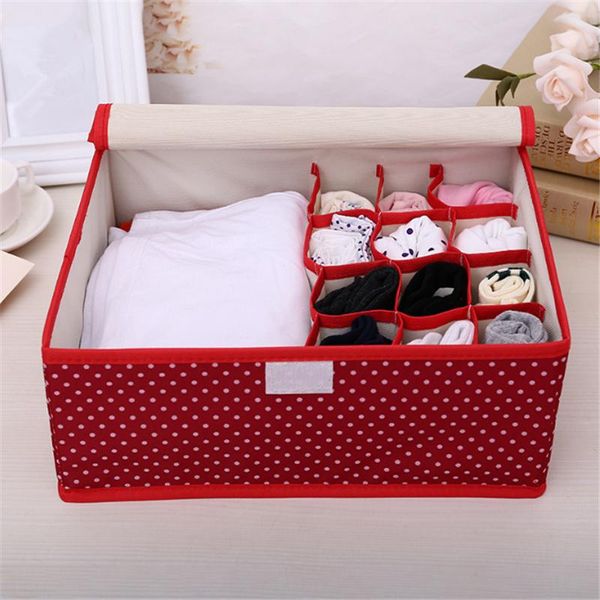 

storage boxes & bins 13 grid large capacity oxford underwear foldable box home closet organizer for socks ties lingerie