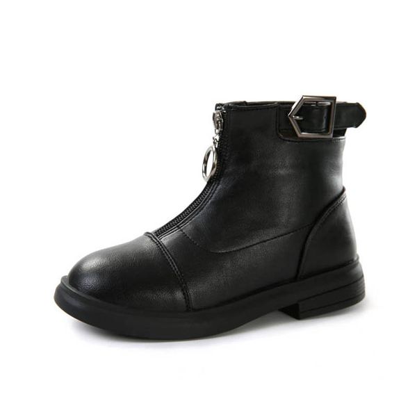 

kids boots children shoes childrens footwear girls short boot autumn winter student moccasins soft b8316, Black;grey