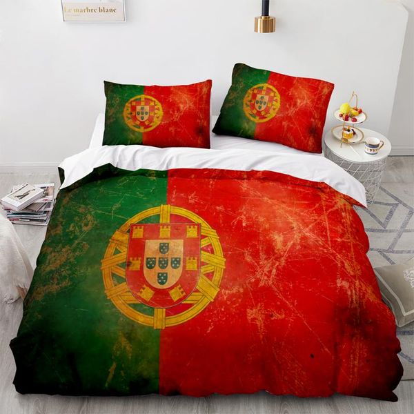 

bedding sets portugal flag set single twin full  king size europe developed country bed children bedroom duvetcover