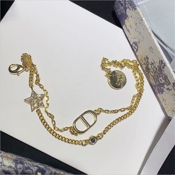 

87% off wholesale shop home new star double layer bracelet female five pointed simple high version hand jewelry, Black