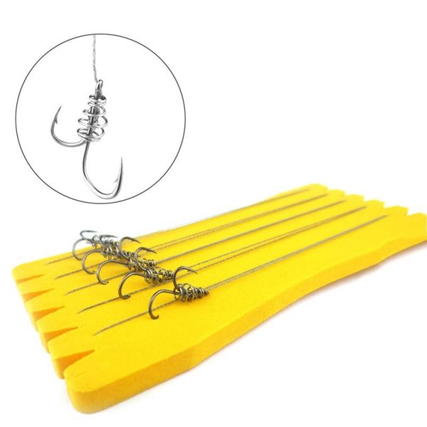 

fishing hooks with hole for tackle accessories 5pcs high carbon steel spring hook barbed swivel carp jig