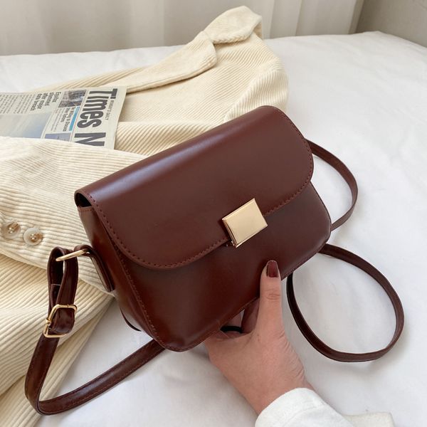 

designer bags 2021 spring new korean tofu simple literary messenger bag fashion single shoulder small square women's bag