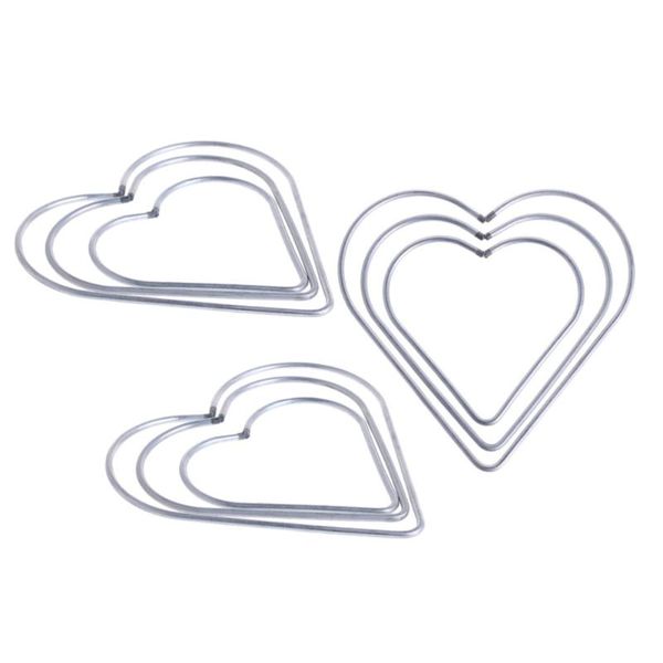 

decorative objects & figurines 9pcs simple dreamcatcher loving heart shape iron ring diy accessory for woman girl (8cm, 10cm, 12cm, each 3pc