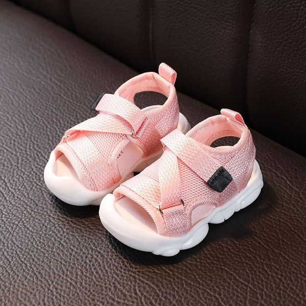 

sandals 2021 cmsolo grey boys girls shoes summer sport cute girl kids child casual pink flat non-slip shoe, Black;red