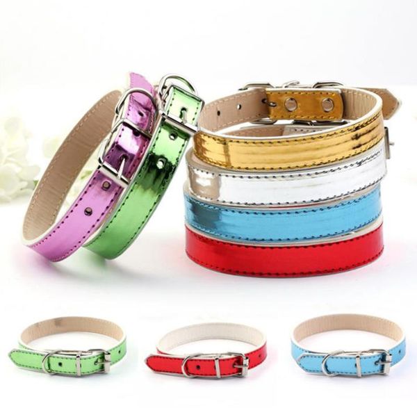 

dog collars & leashes 24pcs/lot pu leather collar adjustable buckle pet puppy cat strap dogs accessories