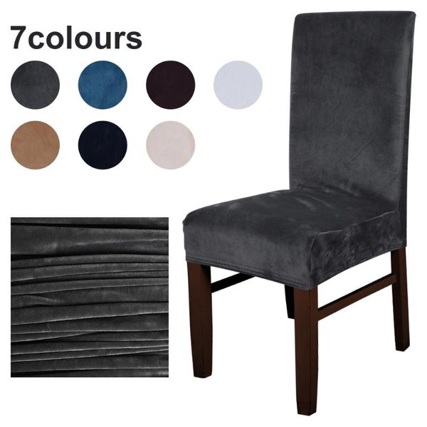 

chair covers 1/2/4/6pcs cover stretch removable slipcover velvet seat protector for dining room universal fit